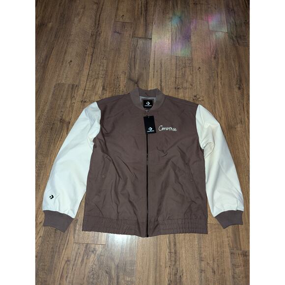 Converse Chain Stitch Woven Jacket Size Medium Earthy Brown - Picture 5 of 8